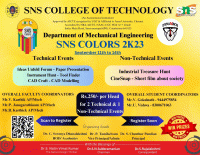 SNS COLORS2K23 MECHANICAL 2023 Mechanical Engineering Symposium Poster